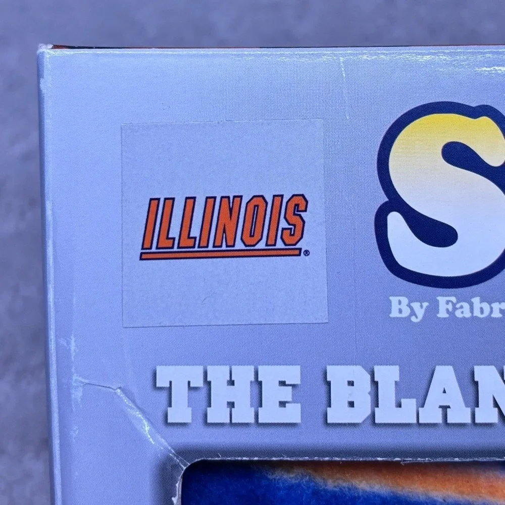 Snuggie Illinois Fighting Illini Blanket Sleeves Unisex OS Blue Fleece NCAA 2010
